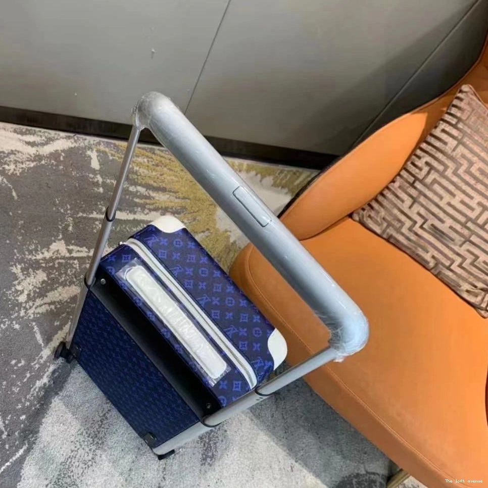 CUSTOM 37L 55 MONOGRAM HORIZON SUITCASE BLUE 0816